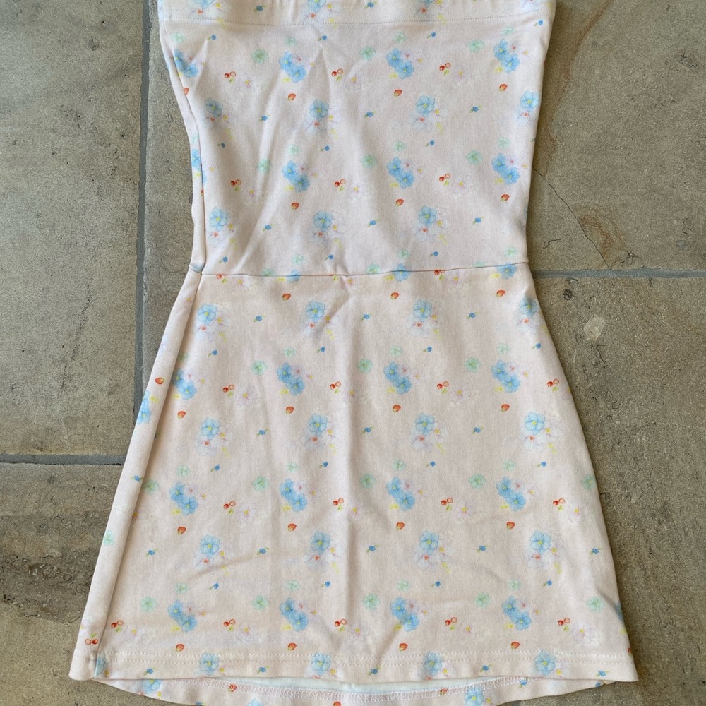 Djerf Avenue Mini Dress in Cream with Floral Print